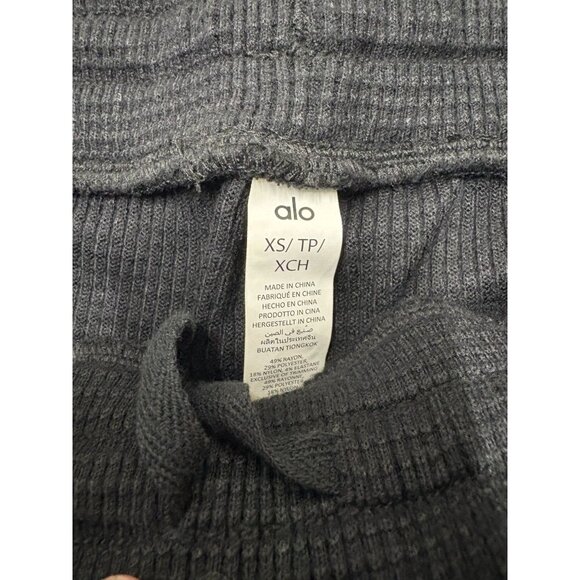 ALO Yoga Waffle Weekend Escape Joggers in Black - Picture 5 of 5